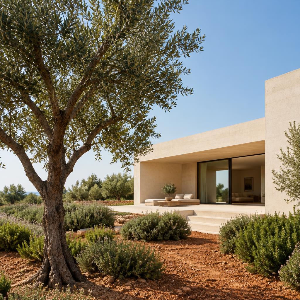 Modern Mediterranean architecture website design concept